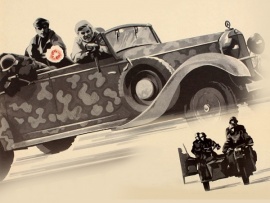 Мерседес уходит от погони